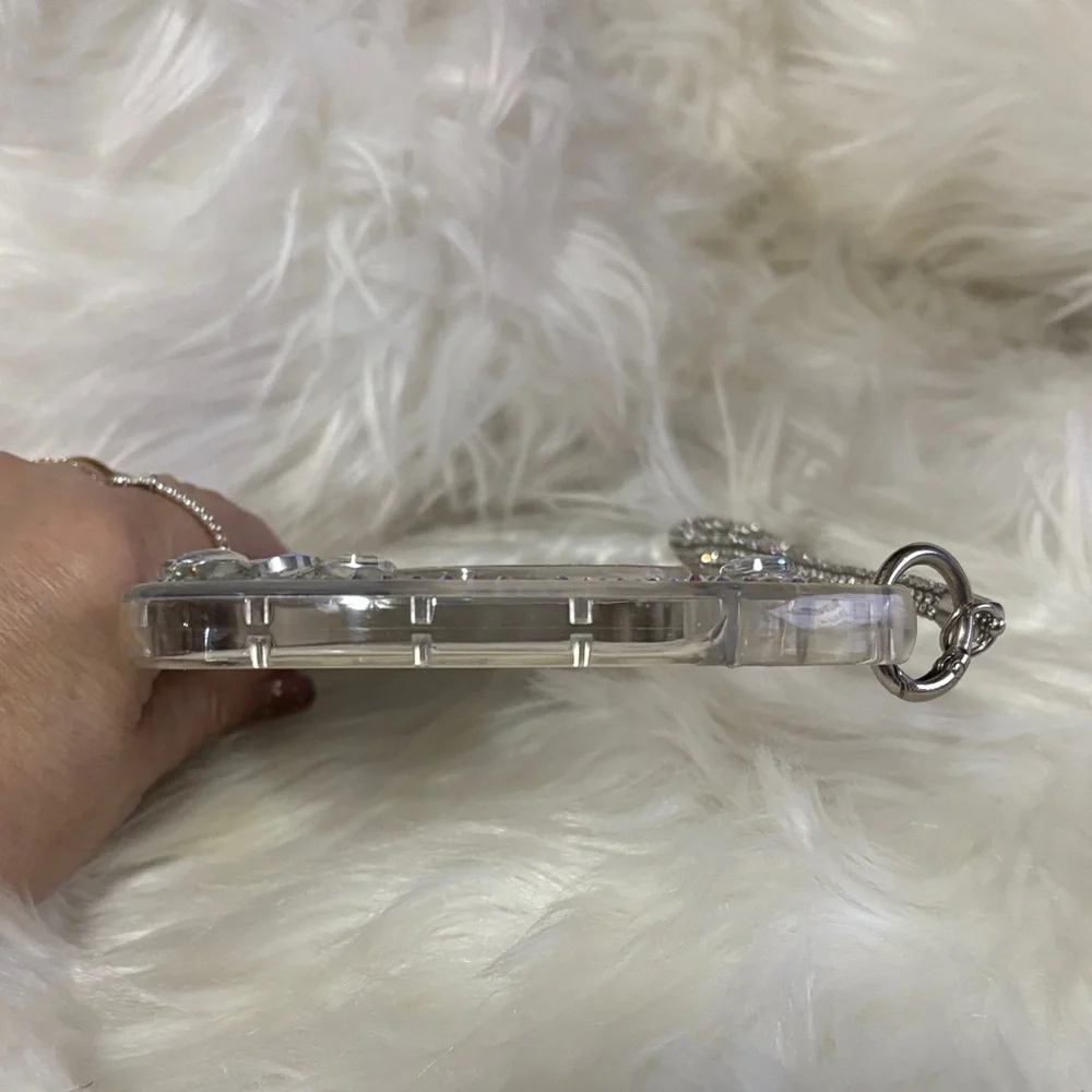 Rhinestone Phone Case with Strap- IPhone 14 Plus